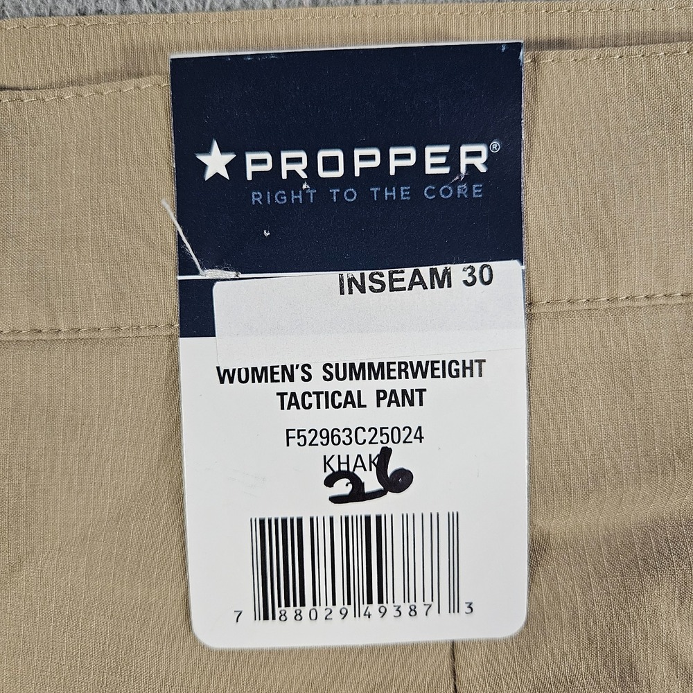 NEW Propper Lightweight Tactical Pants Women Khaki Size 26 Inseam 30